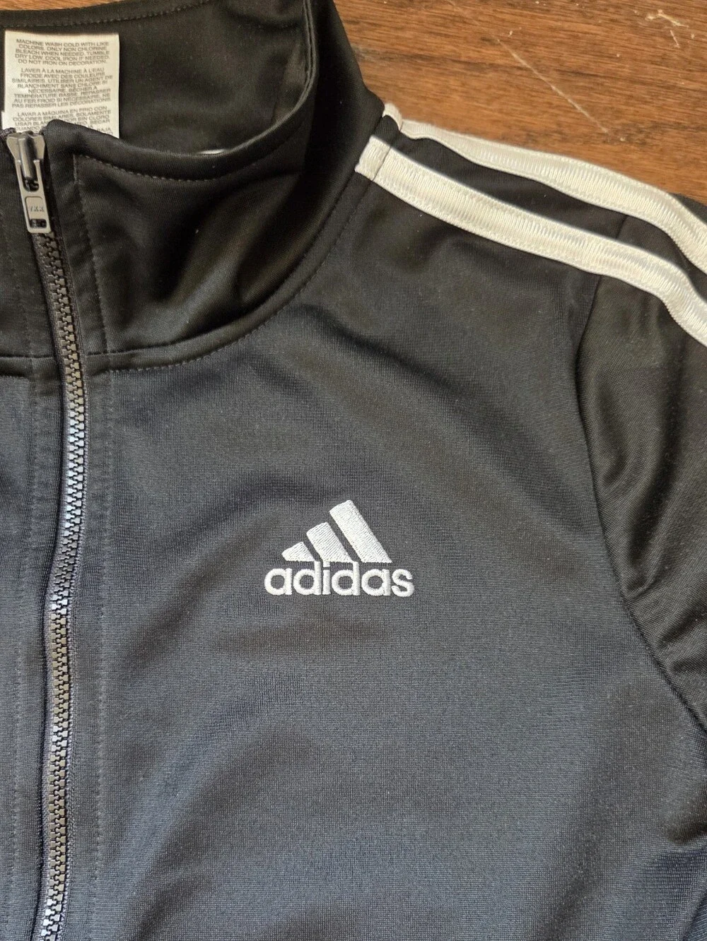 Adidas Kids Black Track Jacket Size S (8)